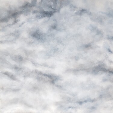 Картина под названием "Nuages (old 2)" - Naomi Dewdney, Подлинное произведение искусства, Акрил Установлен на Деревянная рам…