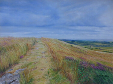 제목이 "Paysage des monts d…"인 그림 Marie-Françoise Le Néen로, 원작, 파스텔