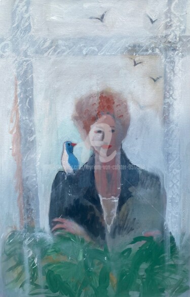 "L'appel des oiseaux" başlıklı Tablo Myriam Van Calster tarafından, Orijinal sanat, Akrilik Ahşap Sedye çerçevesi üzerine mo…