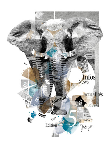 数字艺术 标题为“La puissance de l'é…” 由Joelle Wenger, 原创艺术品, 2D数字工作