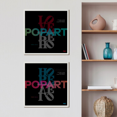 Digital Arts titled "Pop Art (Diptyque)" by Monira Sophan De Cuadra (Msc), Original Artwork, 2D Digital Work