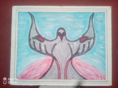 Pittura intitolato "8/ Paix est amour.." da 7artisalam7, Opera d'arte originale, Gouache