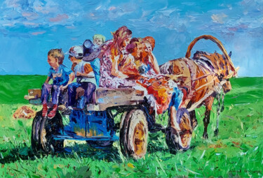 A Nostalgic Trip Peinture intitulée "A Nostalgic Trip" par Andranik Harutyunyan, Œuvre d'art originale, Huile Monté sur Châssis en bois