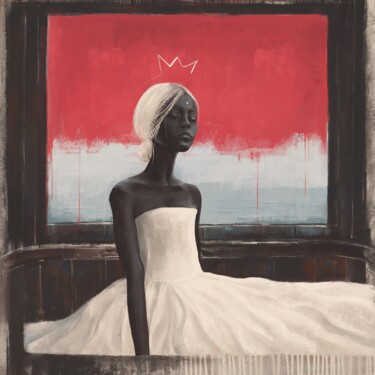 A Princess Digitale Kunst getiteld "A Princess" door Anna Shee, Origineel Kunstwerk, Digitaal Schilderwerk