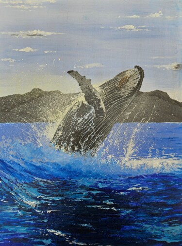 Schilderij getiteld "Saut" door Remy Desmonts, Origineel Kunstwerk, Acryl