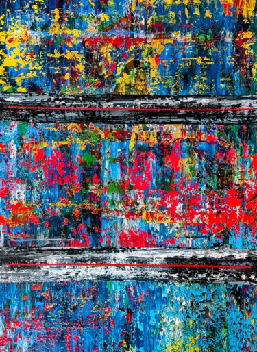 Abstract Mirror. Layered Transmission 绘画 标题为“Abstract Mirror. La…” 由Rafal Dobosz, 原创艺术品, 油 安装在木质担架架上