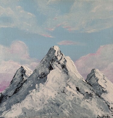 Painting titled "Mountain peaks" by Maria Eduarda Isidoro, Original Artwork, Acrylic