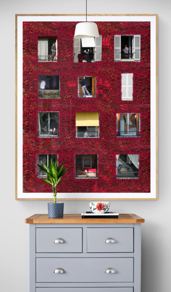 "Windows Rouge bis" başlıklı Fotoğraf Mathieu Walter tarafından, Orijinal sanat, Işık Boyama Diğer sert panel üzerine monte…