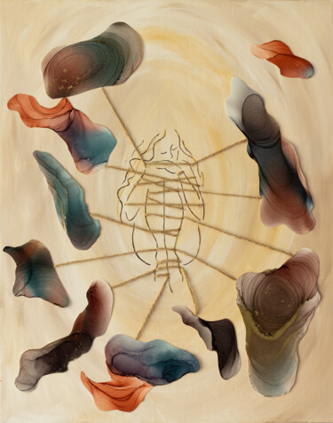 Malerei mit dem Titel "fear of condemnation" von Lirsa, Original-Kunstwerk, Acryl Auf Keilrahmen aus Holz montiert