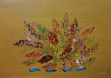 绘画 标题为“Autunno” 由Maria Scornaienchi, 原创艺术品, 丙烯 安装在木质担架架上