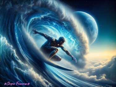 Arts numériques intitulée "surf 1" par Francoise Chopin, Œuvre d'art originale, Image générée par l'IA