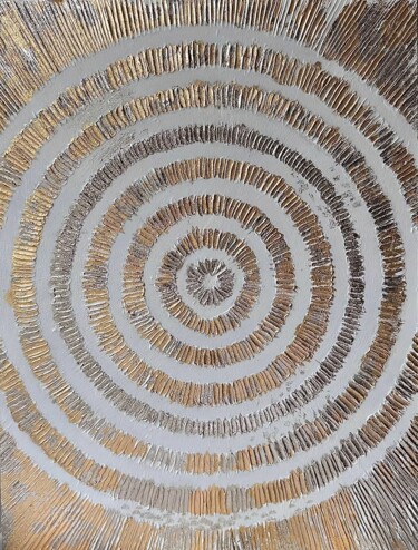 Golden Radiance | Textured Abstract Wall Art Peinture intitulée "Golden Radiance | T…" par Yuliya Samoilava (JuliettaArt), Œuvre d'art originale, Laque Monté sur Autre p…