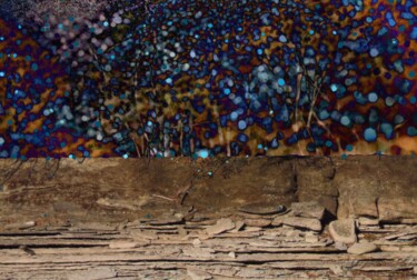 Arts numériques intitulée "Bord du lac" par Claudine Ziga, Œuvre d'art originale, Peinture numérique