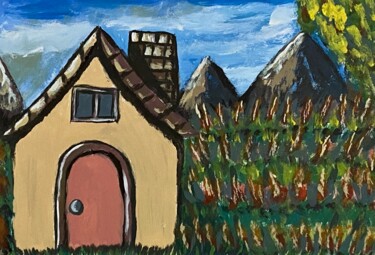 "Casinha" başlıklı Tablo Nida tarafından, Orijinal sanat, Akrilik Ahşap Sedye çerçevesi üzerine monte edilmiş
