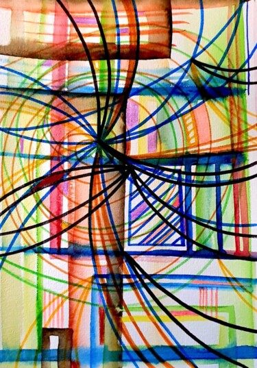 绘画 标题为“Spirale III” 由Anne Goldhahn, 原创艺术品, 水彩