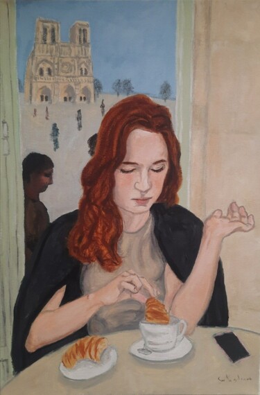 "La parisienne II" başlıklı Tablo Sebastian Henao tarafından, Orijinal sanat, Petrol Ahşap Sedye çerçevesi üzerine monte edi…