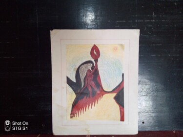 Schilderij getiteld "9/ La liberté" door 7artisalam7, Origineel Kunstwerk, Pastel