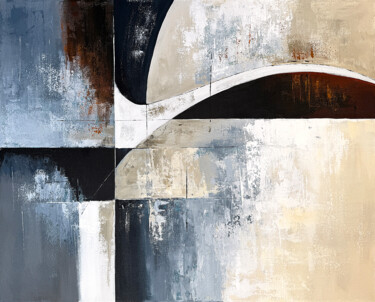 Crossing Echoes Schilderij getiteld "Crossing Echoes" door Tatiana Malinovscaia, Origineel Kunstwerk, Acryl Gemonteerd op Frame voor houten…