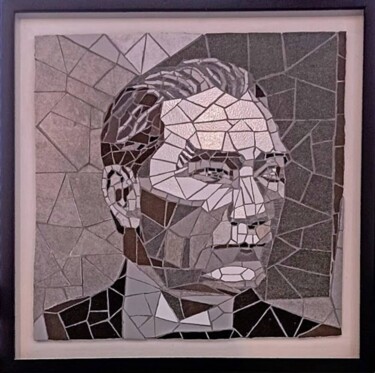 Sculpture titled "Atatürk, Seramik Mo…" by Hasan Bayramoğlu, Original Artwork, Mosaic Mounted on Wood Panel