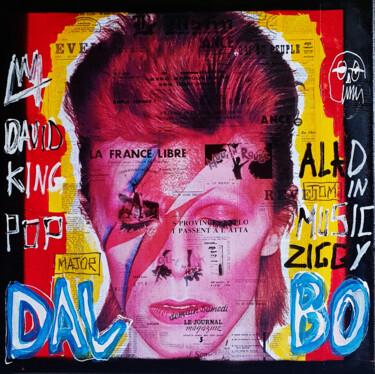 "SPACO David Bowie n…" başlıklı Tablo Spaco tarafından, Orijinal sanat, Akrilik Ahşap Sedye çerçevesi üzerine monte edilmiş