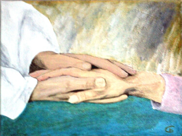 Картина под названием "344 - Compassion" - Gdlapalette, Подлинное произведение искусства, Акрил Установлен на Деревянная рам…