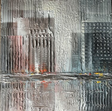 Painting titled "City Reflection" by Inna Granat, Original Artwork, Acrylic