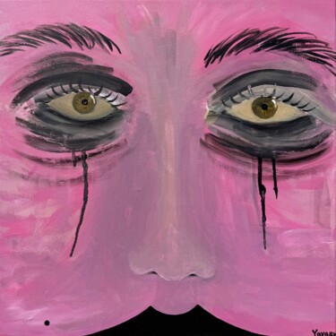 Cry pinky eyes Painting titled "Cry pinky eyes" by Yavasy, Original Artwork, Acrylic
