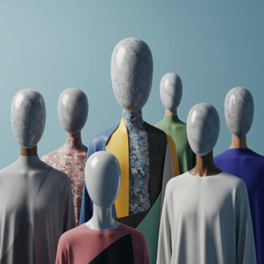 STONE-HEADED HUMANS #5 Digitale Kunst mit dem Titel "STONE-HEADED HUMANS…" von Umur Hozatli, Original-Kunstwerk, KI-generiertes Bild Auf artwork_ca…