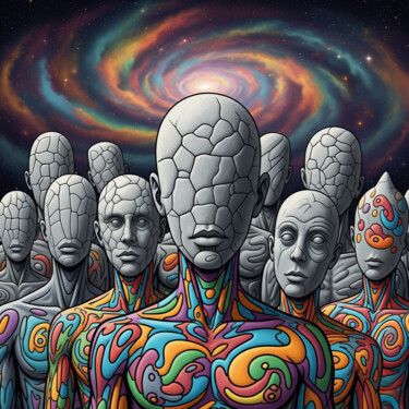 STONE-HEADED HUMANS #6 Digitale Kunst mit dem Titel "STONE-HEADED HUMANS…" von Umur Hozatli, Original-Kunstwerk, KI-generiertes Bild Auf artwork_ca…