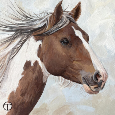 「Horse 29」というタイトルの絵画 Olia Tomkovaによって, オリジナルのアートワーク, アクリル