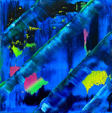 “Iridescent Echo” Painting titled "“Iridescent Echo”" by Sara Wiśniewska, Original Artwork, Oil Mounted on Wood Stretcher frame
