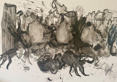 Still Life with Octopuses Painting titled "Still Life with Oct…" by Elena Bulatova, Original Artwork, Oil