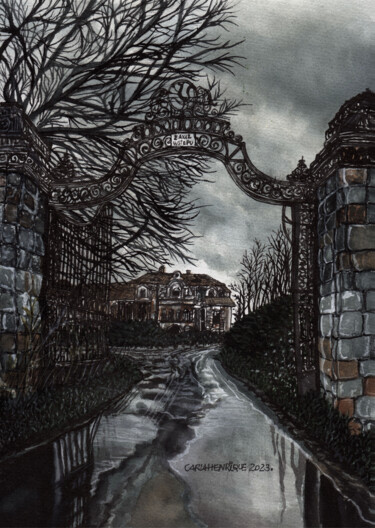 图画 标题为“Casa Abandonada” 由Carla Henrique Silva, 原创艺术品, 水彩