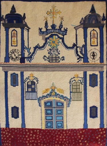 Arte tessile intitolato "Igreja Barroca" da Madeleine Colaço, Opera d'arte originale, arazzo
