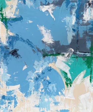 绘画 标题为“INTUITIVE No.2” 由Antje Jahn, 原创艺术品, 丙烯 安装在木质担架架上