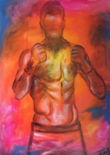 Pintura titulada "My Name is Ali and…" por Rezaart, Obra de arte original, Acrílico