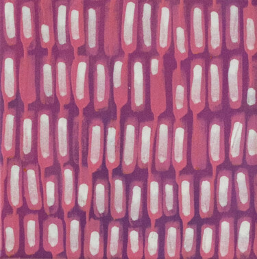 绘画 标题为“Violet Mosaic no.4” 由Petr Johan Marek, 原创艺术品, 油 安装在木质担架架上