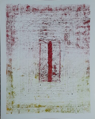 Incisioni, stampe intitolato "Ghaflat (lost)" da Syed Adil, Opera d'arte originale, Monotipo