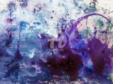 ""LA REINE VIOLINE T…" başlıklı Tablo Paula Clemence tarafından, Orijinal sanat, Lake Ahşap Sedye çerçevesi üzerine monte ed…
