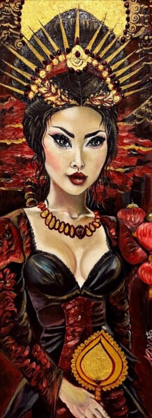 Amaterasu Goddess of the Sun "Amaterasu Goddess o…" başlıklı Tablo Natali Deus Universe tarafından, Orijinal sanat, Petrol Ahşap Sedye çerçevesi üzerine…