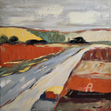 La route des saisons Ζωγραφική με τίτλο "La route des saisons" από Sophie Dumont, Αυθεντικά έργα τέχνης, Λάδι Τοποθετήθηκε στο Ξύλινο φορείο σκελ…