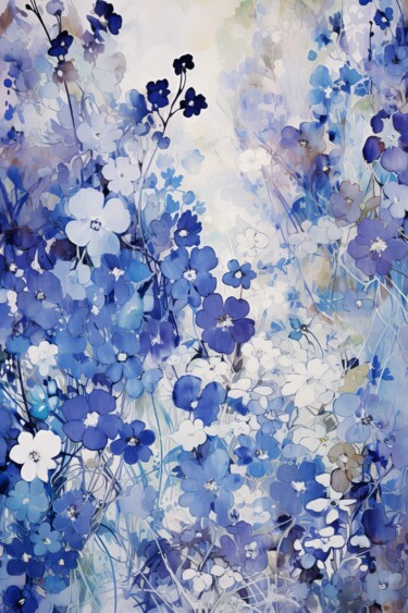 "Forget-Me-Nots" başlıklı Dijital Sanat Amanda Moore tarafından, Orijinal sanat, AI tarafından oluşturulan görüntü