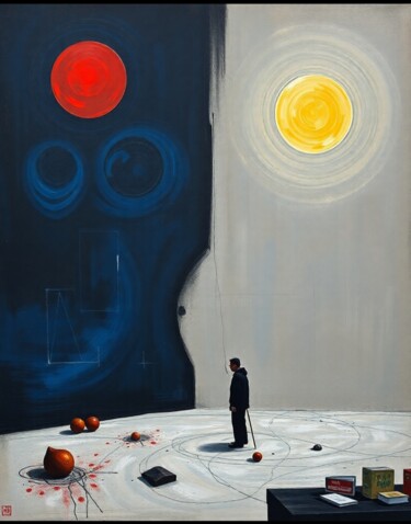 Pittura intitolato "Codice Astratto" da De Saporettis "Daam", Opera d'arte originale, Acrilico