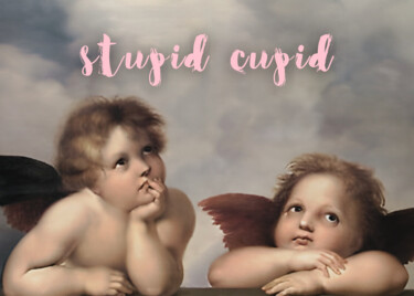 제목이 "Cupid's Whisper"인 디지털 아트 春宇 关로, 원작, AI 생성 이미지 판지에 장착됨