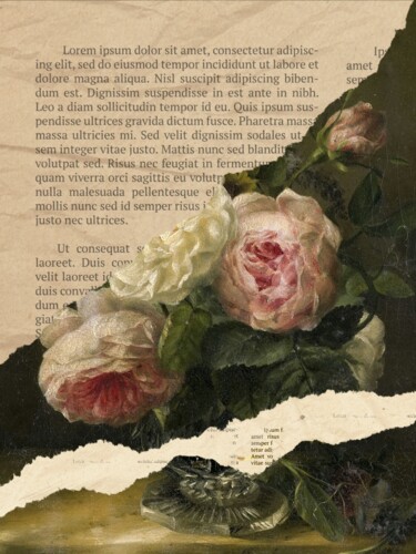 "Eternal Bloom on Pa…" başlıklı Dijital Sanat 春宇 关 tarafından, Orijinal sanat, AI tarafından oluşturulan görüntü Karton üzer…