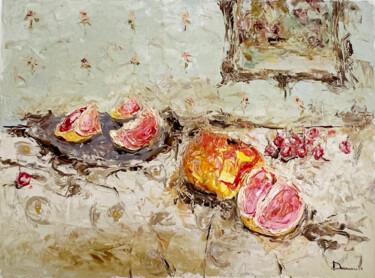 "Fruits forgotten by the Sun" 「"Fruits forgotten b…」というタイトルの絵画 Vita Danevaによって, オリジナルのアートワーク, オイル ウッドストレッチャーフレームにマウント