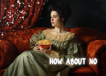제목이 "Elegant Popcorn Ele…"인 디지털 아트 春宇 关로, 원작, AI 생성 이미지 판지에 장착됨