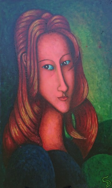 绘画 标题为“Jeanne Hebuterne me…” 由Didier Suard, 原创艺术品, 油