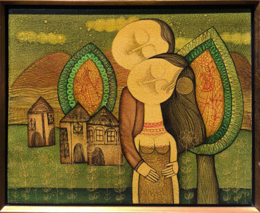 A Love Story Pintura titulada "A Love Story" por Armen Vahramyan, Obra de arte original, Oleo Montado en Bastidor de camilla de madera