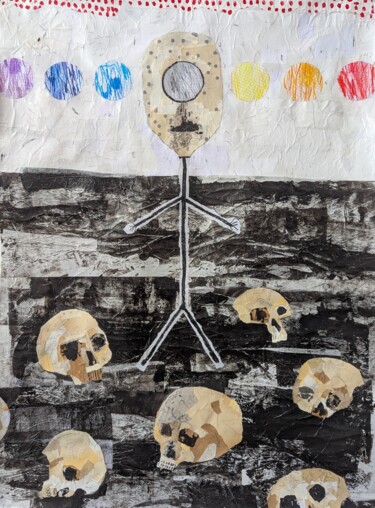 Freedom of Expression Series, Portrait 05, Indifference Collages titled "Freedom of Expressi…" by Chiara Criniti, Original Artwork, Acrylic